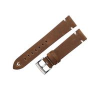 APVMFMKLTG Correa de reloj 18mm 20mm 22mm correas de reloj rojo marrón hecho a mano S pulsera de liberación rápida apta for Gear S3(Vintage Brown-silver,22mm)