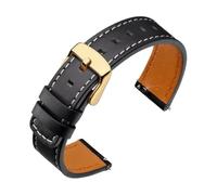 APVMFMKLTG Correa de reloj de 18 mm, 19 mm, 20 mm, 21 mm y 22 mm con hebilla de acero inoxidable, correa de repuesto de liberación rápida(Black-G,19mm)