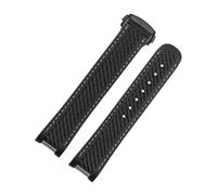 APVMFMKLTG Correa de reloj de 20 mm for Omega Fit for SEAMASTER 300 AT150 DE Fit for VILLE Fit for SPEEDMASTER Correa de goma de silicona suave Accesorios for reloj azul Pulsera(Black white black)