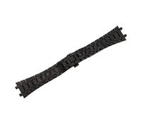 APVMFMKLTG Correa de reloj de 26mm apta for correa de reloj Royal Oak, hebilla plegable, accesorios de repuesto de pulsera sólida(Black)