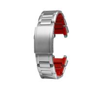 APVMFMKLTG Correa De Reloj De Acero Inoxidable 316 Compatible Con Casio Fit For GSHOCK Fit For MTG-B1000 G1000 Pulsera De Correa De Metal(Silver-RED)