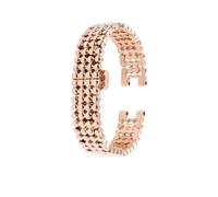 APVMFMKLTG Correa De Reloj De Acero Inoxidable Apta For YA141504 YA141505 YA141512 YA1414 YA1415 Correa Cóncava De Metal Con Muescas Femeninas(GYA-G03 Rose,14x7.5mm)