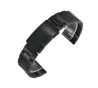 APVMFMKLTG Correa de reloj de acero inoxidable de 18mm, 20mm, 22mm, 24mm, 26mm, 28mm y 30mm, correa de Metal sólida for reloj de pulsera(Black,30mm)