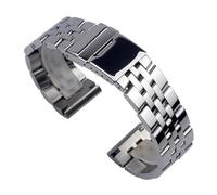 APVMFMKLTG Correa de reloj de acero inoxidable plateada de 20mm, 22mm y 24mm, correas de reloj de Metal aptas for pulseras Breitling(20mm)