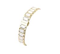 APVMFMKLTG Correa De Reloj De Cerámica Con Muescas For Fiyta Fit For Gucci Fit For La Serie Casio Correa De Reloj Pulsera De Acero For Mujer 20 * 12 Mm 18 * 10 Mm 16 * 10 Mm(Gold white,20-12mm)