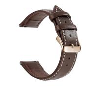 APVMFMKLTG Correa De Reloj De Cuero, Correas De Reloj De Liberación Rápida De 18 Mm/20 Mm/22 Mm, Aptas For Samsung Fit For Galaxy Watch, Aptas For Garmin Fit For Huawei Watch(Dark Brown W RG)