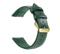 APVMFMKLTG Correa De Reloj De Cuero, Correas De Reloj De Liberación Rápida De 18 Mm/20 Mm/22 Mm, Aptas For Samsung Fit For Galaxy Watch, Aptas For Garmin Fit For Huawei Watch(Green White Gold)