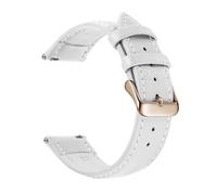 APVMFMKLTG Correa De Reloj De Cuero, Correas De Reloj De Liberación Rápida De 18 Mm/20 Mm/22 Mm, Aptas For Samsung Fit For Galaxy Watch, Aptas For Garmin Fit For Huawei Watch(White Rose Gold)
