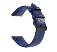 APVMFMKLTG Correa De Reloj De Cuero, Correas De Reloj De Liberación Rápida De 18 Mm/20 Mm/22 Mm, Aptas For Samsung Fit For Galaxy Watch, Aptas For Garmin Fit For Huawei Watch(Blue Black)