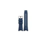 APVMFMKLTG Correa De Reloj De Goma De Silicona Deportiva For Casio Fit For G-SHOCK Fit For La Serie GST Fit For GST-W300 210 400G S130 S310 S330 B100 Correa De Reloj De Goma(Blue silver)