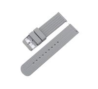 APVMFMKLTG Correa de reloj de goma deportiva, pulsera de reloj de silicona con patrón de neumático, correas de repuesto de 18mm, 20mm, 22mm y 24mm(Gray-Silver,18mm)