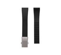 APVMFMKLTG Correa De Reloj De Goma FKM Universal, Suave Y Cómoda, De 18, 19, 20, 21 Y 22MM, Cortada A Medida, Premium Fluororubber(Black-Buckle,22mm)
