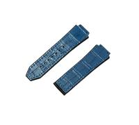 APVMFMKLTG Correa de reloj de goma for muñeca con interfaz convexa, impermeable, suave, de cuero, serie, 19mm(Sky blue-No Buckle)