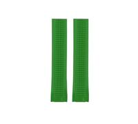 APVMFMKLTG Correa de reloj de goma suave apta for Aquanaut compatible con Patek Philippe silicona 5164A 5167A 5168A correa de reloj con hebilla plegable 21mm(Green-silver)