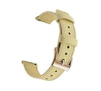 APVMFMKLTG Correa de reloj de liberación rápida de lona, correas de reloj de repuesto de 20mm y 22mm for hombres y mujeres(Khaki Rose Gold 2)