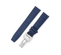 APVMFMKLTG Correa De Reloj De Lona De Nailon Apta For IWC-PILOTO, Correa De Reloj De 20mm, 21mm Y 22mm, Pulsera Negra Y Azul(Blue-Steel-Z7)