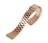 APVMFMKLTG Correa De Reloj De Metal Vintage Apta For Casio Fit For SGW400 F91W F84 F105/108/A158/168 AE1200/1300 Pulsera De Acero Inoxidable De 18mm(Type1 gold,18mm)