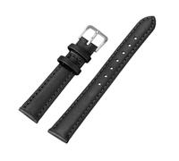 APVMFMKLTG Correa de reloj de piel sintética de 8mm, 10mm, 12mm, 14mm, 16mm y 18mm, correa fina y suave for reloj inteligente Seiko, pulsera de 20mm y 22mm(Black-steel,20mm)
