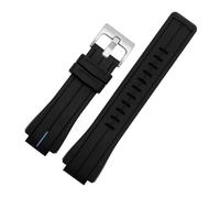 APVMFMKLTG Correa De Reloj De Silicona Apta For Casio Fit For G-SHOCK GA2100 GA-2100 GM2100 DW5600 DW6900 Correa Deportiva De Goma Negra Resistente Al Agua 16mm(Blue line-silver)