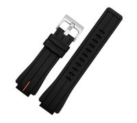 APVMFMKLTG Correa De Reloj De Silicona Apta For Casio Fit For G-SHOCK GA2100 GA-2100 GM2100 DW5600 DW6900 Correa Deportiva De Goma Negra Resistente Al Agua 16mm(Orange line-silver)