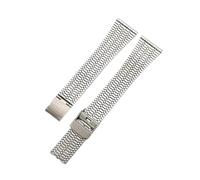APVMFMKLTG Correa de reloj delgada de acero inoxidable de 18mm, 20mm y 22mm, correa de reloj de liberación rápida, pulsera de repuesto de Metal Retro, accesorios for reloj(Silver,20mm)