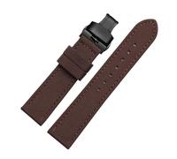 APVMFMKLTG Correa de reloj deportivo de nailon de 18mm, 19mm, 20mm, 22mm, 23mm y 24mm, correa de reloj con parte inferior de lona, accesorios de pulsera for hombre y mujer(Brown black Folding,19mm)
