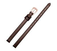 APVMFMKLTG Correa de reloj for mujer, correa de reloj apta for Folli Fit for Follie Fit for esfera pequeña, cadena de piel fina de 6mm, 8mm, 10mm, 12mm, 14mm y 16mm(Brown-rose,13mm)