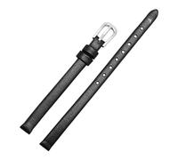 APVMFMKLTG Correa de reloj for mujer, correa de reloj apta for Folli Fit for Follie Fit for esfera pequeña, cadena de piel fina de 6mm, 8mm, 10mm, 12mm, 14mm y 16mm(Black-Silver,13mm)