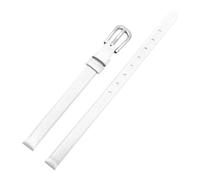 APVMFMKLTG Correa de reloj for mujer, correa de reloj apta for Folli Fit for Follie Fit for esfera pequeña, cadena de piel fina de 6mm, 8mm, 10mm, 12mm, 14mm y 16mm(White-Silver,12mm)