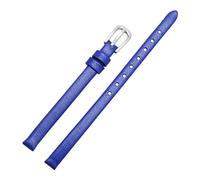 APVMFMKLTG Correa de reloj for mujer, correa de reloj apta for Folli Fit for Follie Fit for esfera pequeña, cadena de piel fina de 6mm, 8mm, 10mm, 12mm, 14mm y 16mm(Blue-silver,14mm)