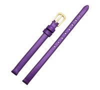 APVMFMKLTG Correa de reloj for mujer, correa de reloj apta for Folli Fit for Follie Fit for esfera pequeña, cadena de piel fina de 6mm, 8mm, 10mm, 12mm, 14mm y 16mm(Purple-gold,6mm)