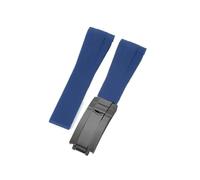 APVMFMKLTG Correa De Reloj For Rolex Fit For DAYTONA Fit For SUBMARINER Fit For Yacht-Master Fit For GMT Explorer Silicona 20 Accesorio De Reloj De Goma Reloj Pulsera Correa Cadena(Sky Blue-Black-Z9)