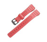 APVMFMKLTG Correa De Repuesto For Reloj Casio F91W F-91W, Correa De Resina Negra Con Pasadores, Hebilla De Metal, Pulsera De Silicona TPU(Red B)
