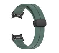 APVMFMKLTG Correa de silicona con hebilla plegable magnética for Samsung Galaxy Watch 6, 5, 4, 40mm, 44mm/5 Pro 45mm/4 6 Classic 43 47 42 46 Mm(Pine green,Galaxy Watch 5 40mm)
