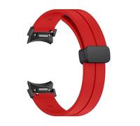 APVMFMKLTG Correa de silicona con hebilla plegable magnética for Samsung Galaxy Watch 6, 5, 4, 40mm, 44mm/5 Pro 45mm/4 6 Classic 43 47 42 46 Mm(Red,Watch 6 Classic 47mm)
