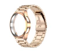 APVMFMKLTG Correa + Estuche Apto For Samsung Apto For Galaxy Watch 6 4 5 44 Mm 40 Mm 43 Mm 47 Mm Pulsera Apto For Galaxy Watch 4 Apto For Classic 46 Mm 42 Mm 5 Pro 45 Mm Correa Funda De TPU(Rosegold s
