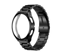 APVMFMKLTG Correa + Estuche Apto For Samsung Apto For Galaxy Watch 6 4 5 44 Mm 40 Mm 43 Mm 47 Mm Pulsera Apto For Galaxy Watch 4 Apto For Classic 46 Mm 42 Mm 5 Pro 45 Mm Correa Funda De TPU(Black set