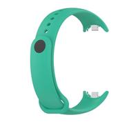 APVMFMKLTG Correa Fit For Mi Band 8 Pulsera Fit For Xiaomi Fit For Mi Band 8 Correa Metal-plug Silicone SmartWatch Pulsera Fit For Mi Band 8 Pulsera(13 blue-green)