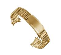 APVMFMKLTG Correas de reloj de acero inoxidable sólido con extremo curvo for Omega Fit for Seamaster Fit for Speedmaster Speedmaster 18 mm 19 mm 20 mm Pulsera de hombre con correa de cuentas de arroz(