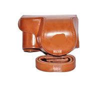 APVMFMKLTG Funda de Cuero for cámara Sony A5000/A5100/Nex3/A6000/A6300/A6400/Nex6, Correa for el Hombro, Color Negro/marrón/café(Model 2 Brown)