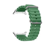APVMFMKLTG Ocean Silicone Band Fit for Samsung Fit for Galaxy Watch 7 Ultra Pulsera deportiva de 47 mm Fit for Correa Fit for Galaxy Watch 7 Ultra Correa con conector de metal(08-Clover)