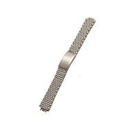 APVMFMKLTG Pulsera de correa de reloj de acero inoxidable macizo con cuentas de arroz de 18 mm, 19 mm y 20 mm(SILVER,18MM_WITHOUT MARK)