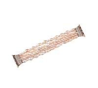 APVMFMKLTG Reloj De Pulsera Apto For Se, Correa De 44mm, Cuentas De 41mm For Mujer, Ajuste Elástico For Iwatch 9, 8, 3 Bandas, Accesorios De Pulsera De 38mm Y 40mm(Pink Pearl,38mm 40mm 41mm)