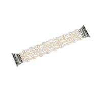 APVMFMKLTG Reloj De Pulsera Apto For Se, Correa De 44mm, Cuentas De 41mm For Mujer, Ajuste Elástico For Iwatch 9, 8, 3 Bandas, Accesorios De Pulsera De 38mm Y 40mm(White Pearl,38mm 40mm 41mm)