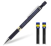 APXEL 1 Unidad Portaminas MecáNicos de 0,9 mm con 2 Cajas Recambios de LáPiz MecáNico, Agarre de LáPiz Antideslizante, Adecuado para Escribir, Redactar, Dibujar y Bocetar