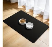 APXEL Alfombra Comedero Perro 45 × 30 cm, Alfombra Comedero Gato Antideslizante con Base de Goma, Alfombrilla para Mascotas Huellas de Patas de Perro, Impermeable y de Secado RáPido (Color Sólido)