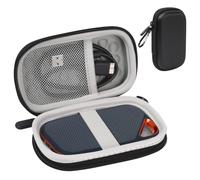 APXEL Funda Disco Duro Externo para SanDisk Extreme, Disco Duro Viaje Estuche Compatible con 128 GB, 500 GB, 1 TB y 2 TB, Diseño a Prueba de Golpes y Agua（Naranja-Gris）