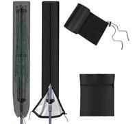 APXEL Funda Protectora Tendedero Rotary, 210D Oxford Funda Tendedero Exterior con Cordón y Cremallera, Resistente al Agua y a Los Rayos UV, Cubierta Rotativa de LíNeas de Lavado (170 * 16 * 16cm)