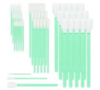 APXEL Kit de 150 Palillos de Esponja de Limpieza, 3 Tipos de hisopos de Bastoncillos Limpieza de Espuma Aptos para Impresoras de Inyección de Tinta y Lentes Ópticas, Antipolvo y Antiestático, Verde