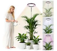 APXEL Lampara de Crecimiento, 72 LED Lámpara de Plantas, Lámparas de Planta de Espectro Completo, 10 Brillos 3 Modos con 30-165cm Altura Ajustable
